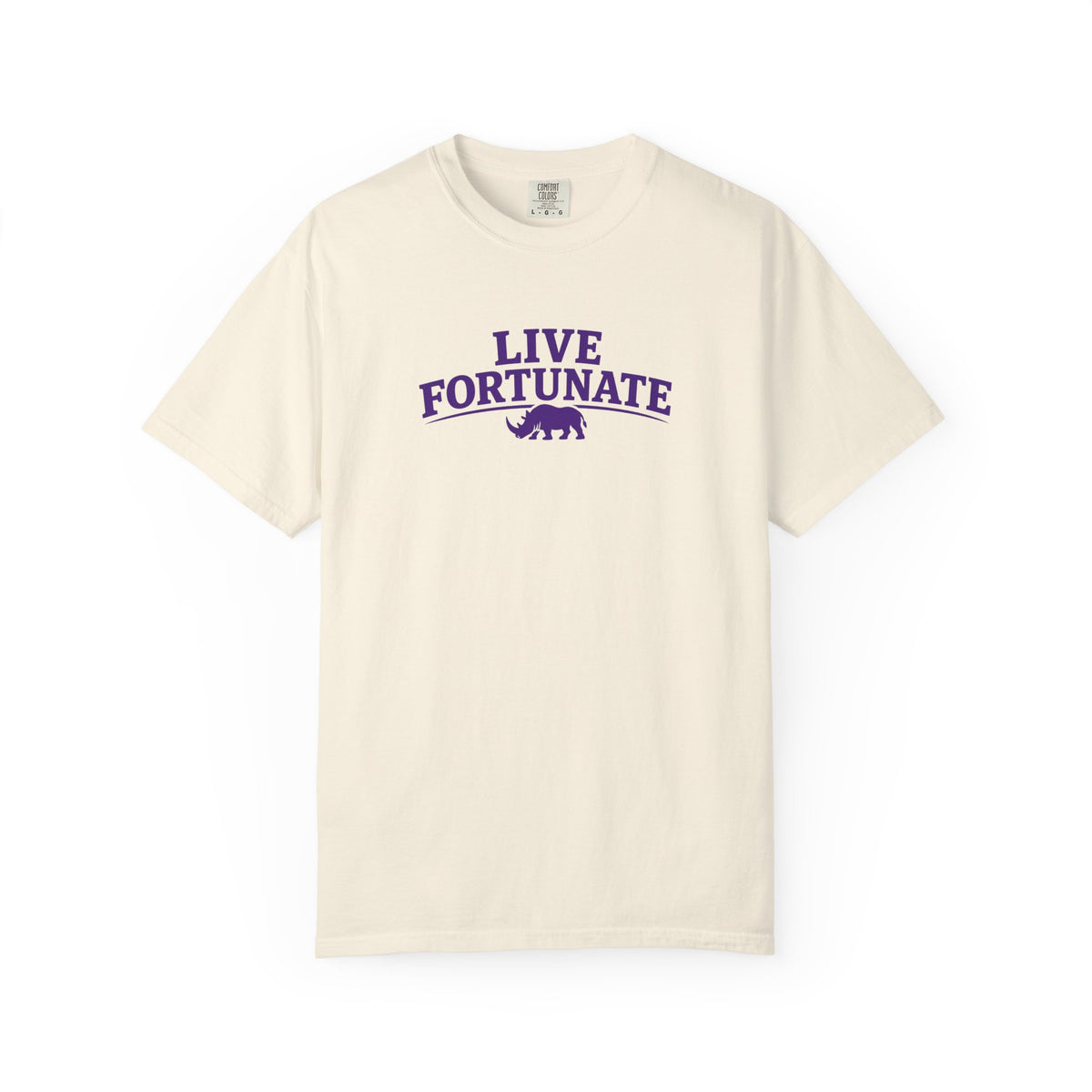 Live Fortunate Rhino Graphic T‑Shirt