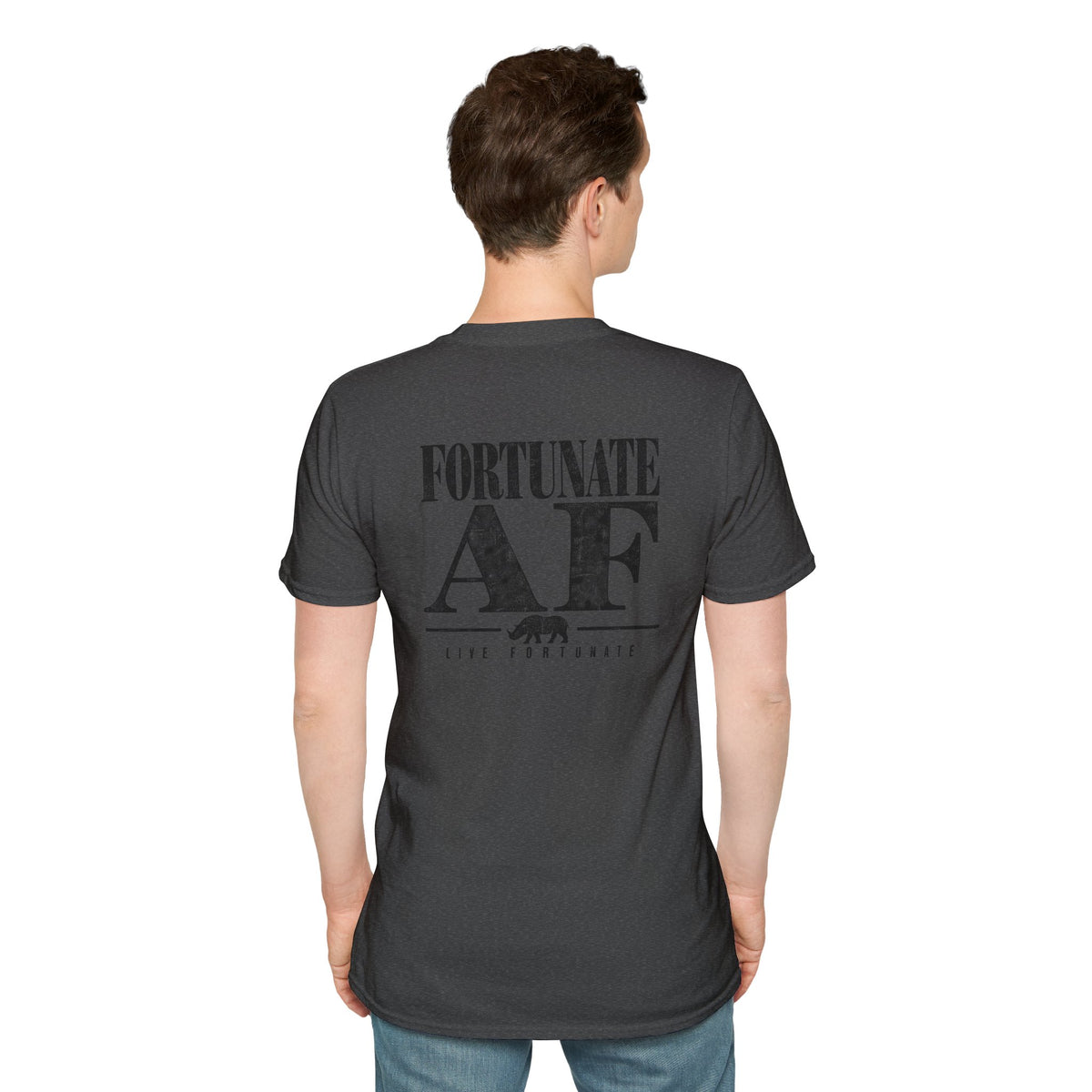 Fortunate AF Rhino Graphic T-shirt Black