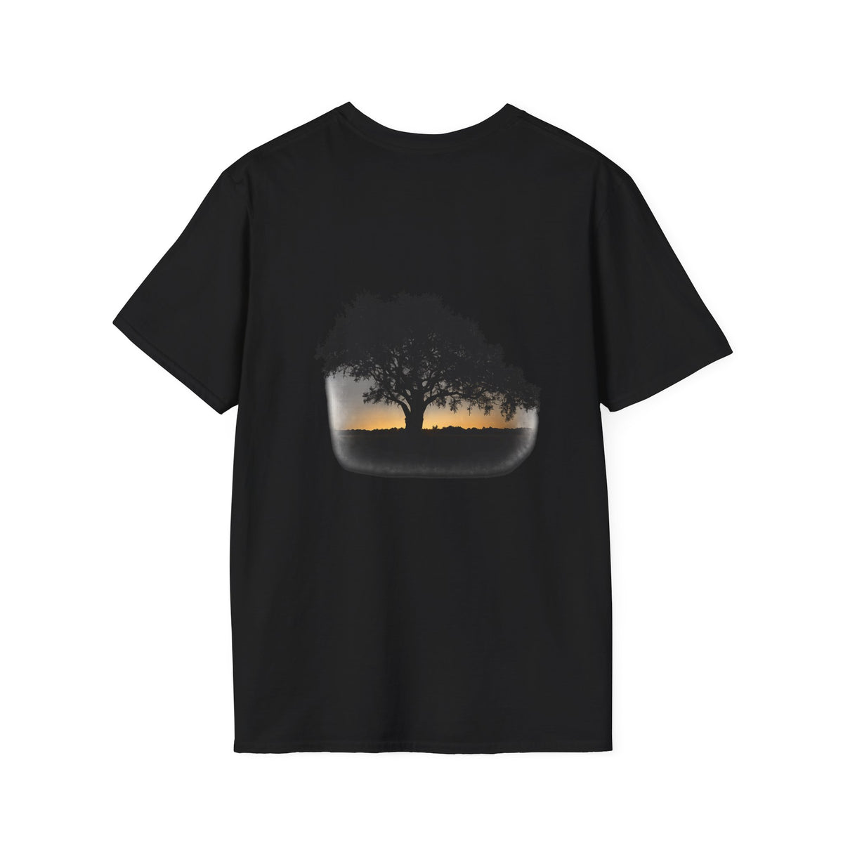 Tree of Clues Sunset T-Shirt — Silhouette Nature Graphic Tee
