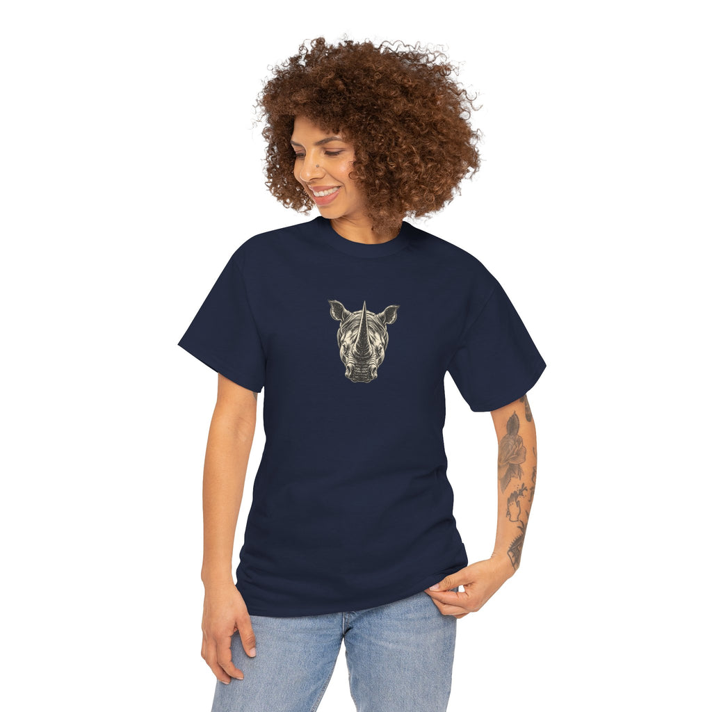 Rhino Mindset Men’s Front & Back Graphic T-Shirt | Live Fortunate