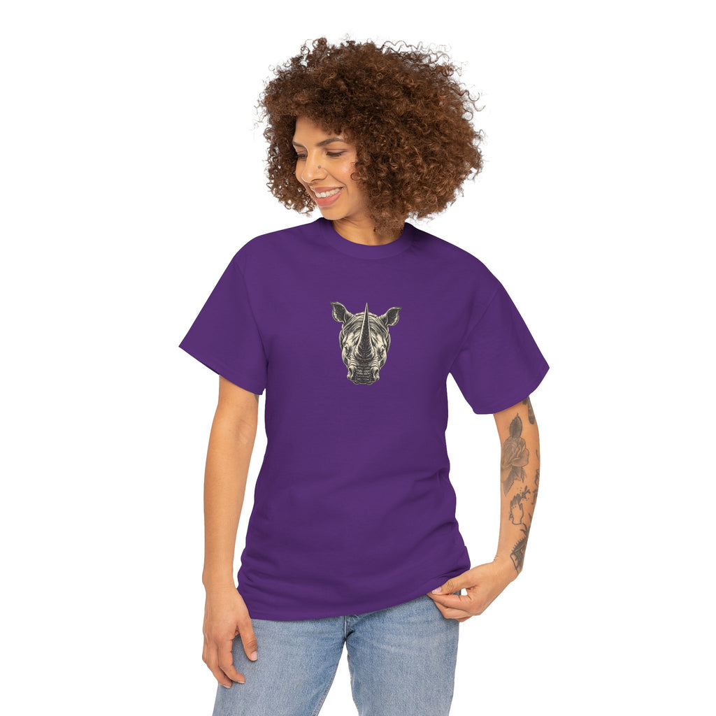 Rhino Mindset Men’s Front & Back Graphic T-Shirt | Live Fortunate
